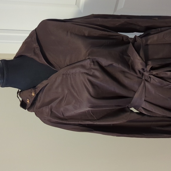 PLAINS & PRINTS | Light pullover wind jacket Spring coat, Medium, belted, brown - Picture 8 of 8